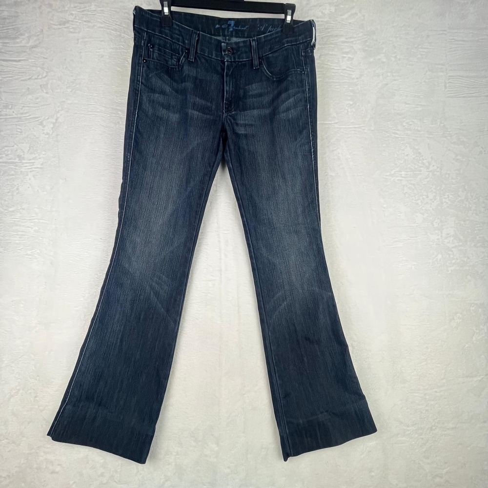 7 For All Mankind A Pocket Jeans Women 29 Dark Wash Flare Denim U130C459S-359S - Picture 13 of 16